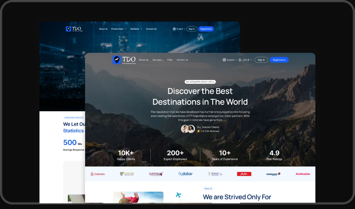 TDO Travel OS platform dashboard