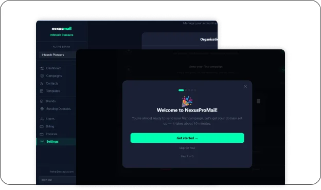 NexusProMail — Use Cases mockup